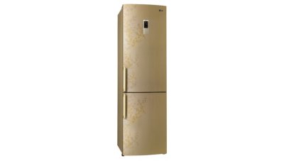 Холодильник LG GA-B489ZVTP холодильник, 335л, 2-камерный, генератор льда, 59.5x68.8x200см, золотистый
