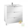 VICTORIA-N тумба 100см, с умывальником, с 3мя ящичками, белый глянец