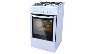 Плита газовая Beko CSG 52111 GW газовая варочная панель (эмаль), духовка газовая, газ-контроль духовки, звуковой таймер, размеры (ШхГхВ): 50x60x85 см, цвет: белый