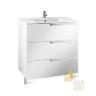 VICTORIA-N комплект:раковина белая, с отв. под смеситель, тумба 60*46*74см, с 3мя ящ., с функцией slow closing, без ножек, белый глянец