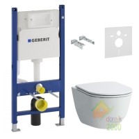 Комплект: PRO унитаз Rimless, подвесной, в комплекте с сиденьем Slim, Geberit Duofix монтажный комплект для подв. унитаза, Н112, 12см, без клавиши