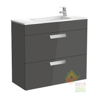 DEBBA шкафчик 80см + умывальник,  в комплекте с сифоном, с 2-мя ящиками, серый антрацит