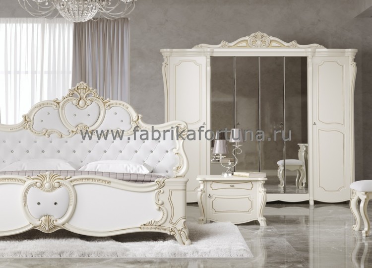 Спальный гарнитур «Лорена» 6ст. крем, орех