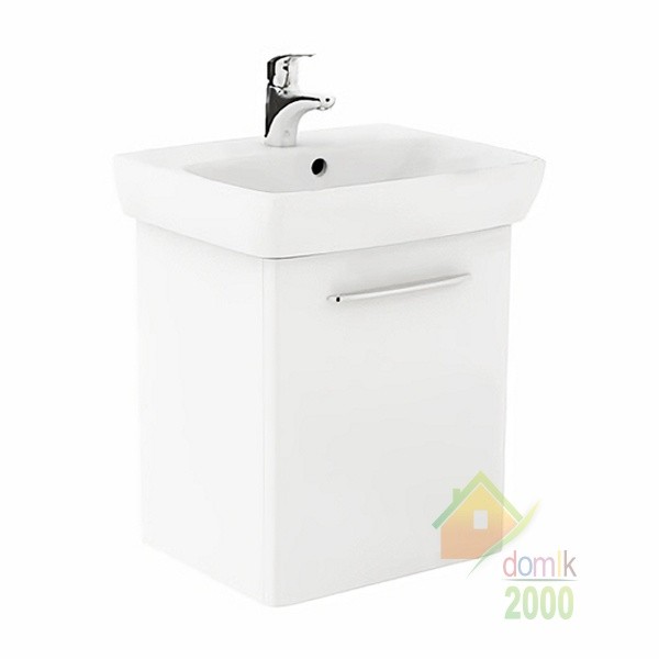 NOVA PRO комплект: умывальник 55cm прямоугольный + шкафчик для умывальника белый глянец (пол)