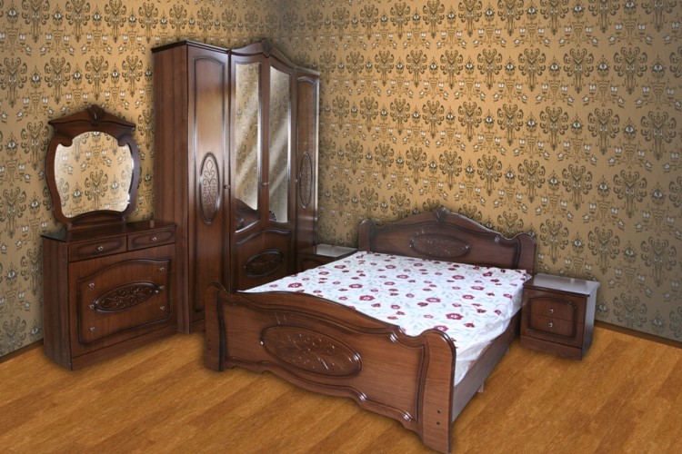 Спальный гарнитур «Валенсия» клен, орех, жемчуг