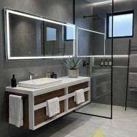 Fency Marble(Буль-буль)Комплект Baho, тумба с умивальником Aino 550