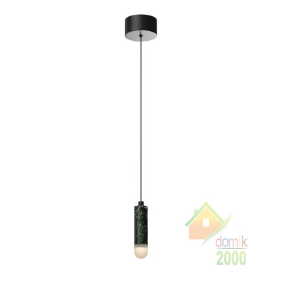 Светильник подвесной светодиодный Maytoni Bell MOD534PL-L4B3K1 Светильник подвесной LED Maytoni Bell (MOD534PL-L4B3K1) уникален сочетанием «живого» натурального материала (зелёный мрамор) с современной чёрной металлической арматурой. Его ключевые особенности — акриловый рассеиватель для уютного света 3000К, возможность регулировки высоты (до 3000 мм) и компактная, но броская форма, идеально подходящая для деликатного зонирования.