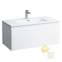 PRO S комплект тумба+умывальник 100*50см (8179670001041+4835310964641), цвет белый глянец