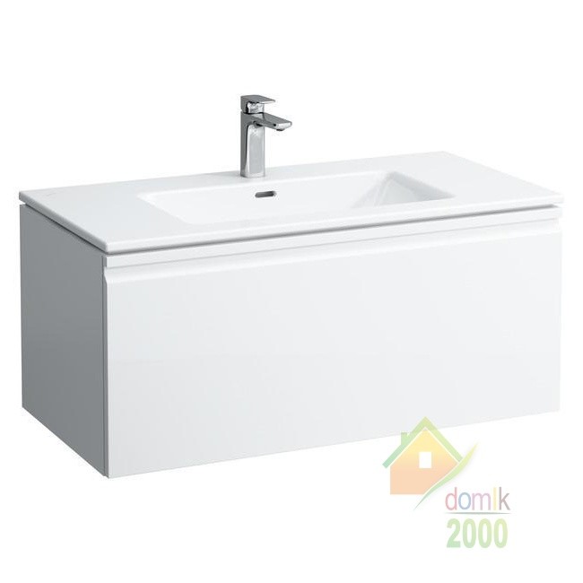 PRO S комплект тумба+умывальник 100*50см (8179670001041+4835310964641), цвет белый глянец