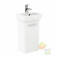 NOVA PRO комплект: умывальник 36cm прямоугольный + шкафчик для умывальника белый глянец (пол)