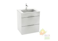 SUIT тумба 540*422*620мм с раковиной, 1 отверстие под смеситель, 2 выдвижных шкафчика, цвет белый глянец