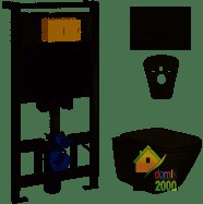 Комплект: ARCHITECTURA Directflush унитаз подвесной 37*53см в ком с сид с функ Slow closing  4694HR01 + Volle  инсталляция 141515