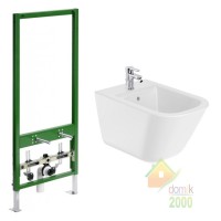 Комплект: GAP биде 35*54см, подвесное, со скрытыми креплениями, модуль Viega Eco Plus для биде (727901)