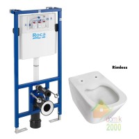 Комплект: GAP Rimless подвесной унитаз, инсталляция PRO