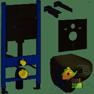 Комплект: IDOL унитаз подвесной сиденье мягкое + VOLLE MASTER  комплект инсталляции 4в1(белая клавиша)