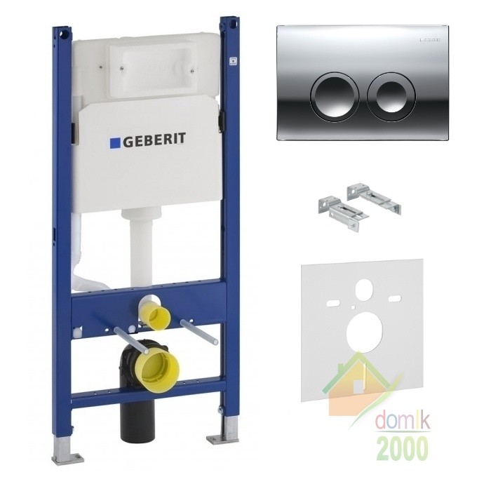 Комплект: Duofix монтажный комплект с Delta 21 смывная клавиша, пластик, хром глянц.