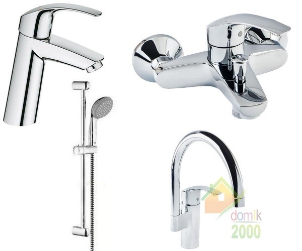 Eurosmart Набор смесителей для ванны+кухня (23324001+33300002+27926000+33202002)