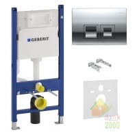 Комплект: Duofix монтажный комплект с Delta 50 смывная клавиша, пластик, хром глянц.