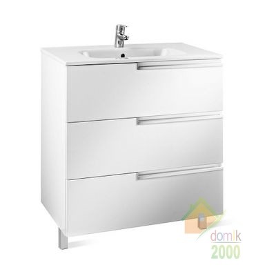 VICTORIA-N тумба 100см, с умывальником, с 3мя ящичками, белый глянец