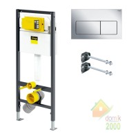 Комплект инсталляции для унитаза Prevista Dry 771973 (3 в 1), клавиша 773717