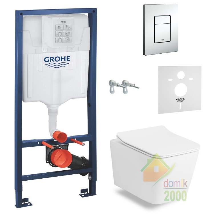 Комплект: LIBRA RIM унитаз подвесной, сиденье SLIM+ инсталляция Rapid SL 38772001