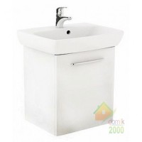 NOVA PRO комплект: умывальник 50cm прямоугольный + шкафчик для умывальника белый глянец (пол)