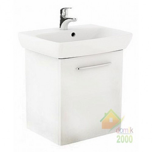 NOVA PRO комплект: умывальник 50cm прямоугольный + шкафчик для умывальника белый глянец (пол)