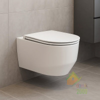 Унітаз подвесной безободковий с кришкою soft-close, Vortex Flush, білий матовий