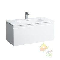 PRO S тумба 1000*500мм, с раковиной, с 1м отв. под смес. посередине, с выдвижным ящ.,с внутр.выдвиж.ящ.,белый матовый