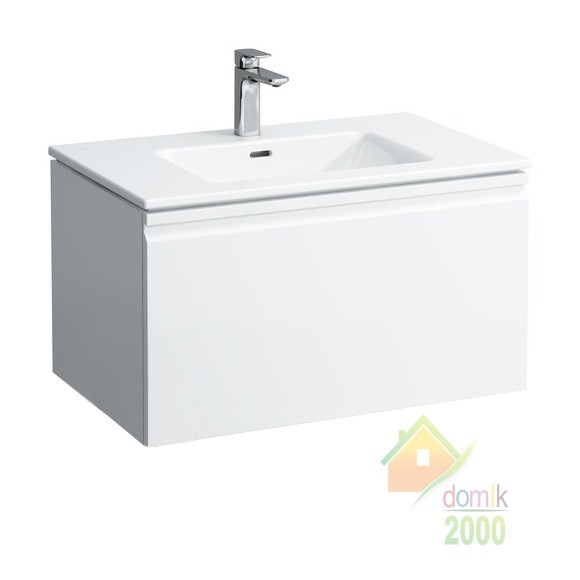 PRO S тумба 80*50см с умывальником, с одним отв. для смес. посредине, цвет серый графит