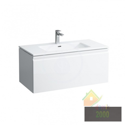 PRO S тумба 100*50см, с раковиной, с 1м отв. под смеситель посредине, с выдвижным ящичком, цвет серый графит