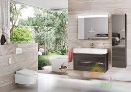 INSPIRA комплект: тумба 100*49,8*67,4см, с 2мя ящиками, с умывальником Fineceramic с отв. под смес., цвет корпуса дуб, фасад-темное зеркальное стекло