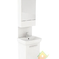 NOVA PRO комплект 60*202*46 cм (умывальник+ шкафчик с зеркалом+ панель для умыв.), цвет белый глянец