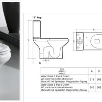 Комплект RAK Ceramics Compact (унитаз, бачок, крышка) ivory горизонтальный слив P-trap