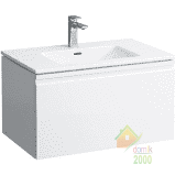 PRO S комплект: тумба 80*50см, с раковиной, цвет белый