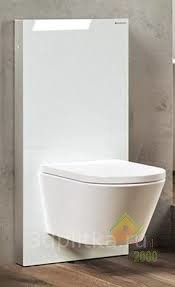 Monolith Монтажный модуль для подвесного унитаза, H114,  белое стекло