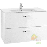 VICTORIA комплект: раковина, с отв. под смеситель, тумба 60*45*56,5см, с 2мя дверцами, без ножек, белый глянец