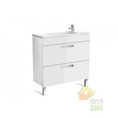 DEBBA шкафчик 80см + умывальник,  в комплекте с сифоном, с 2-мя ящиками, белый